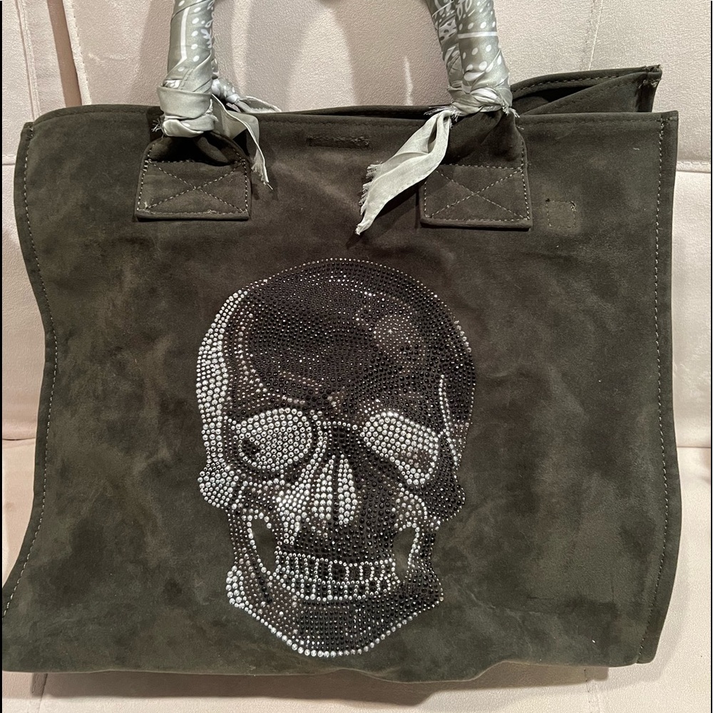 Suede Hipchik Suede Skull tote - Brand New